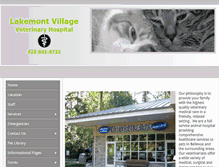 Tablet Screenshot of lakemontvillagevet.com